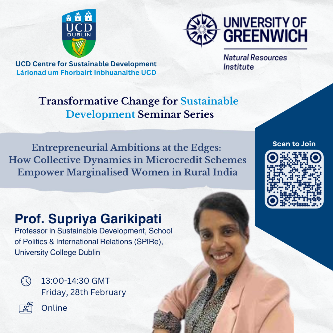 Transformative Change for Sustainable Development Seminar Series at the University of Greenwich